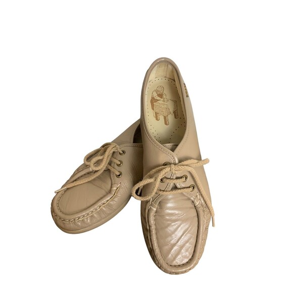 SAS Siesta Lace Up Loafer Comfort Shoes Women's Size 8 N Handsewn Mocha USA - Picture 1 of 15